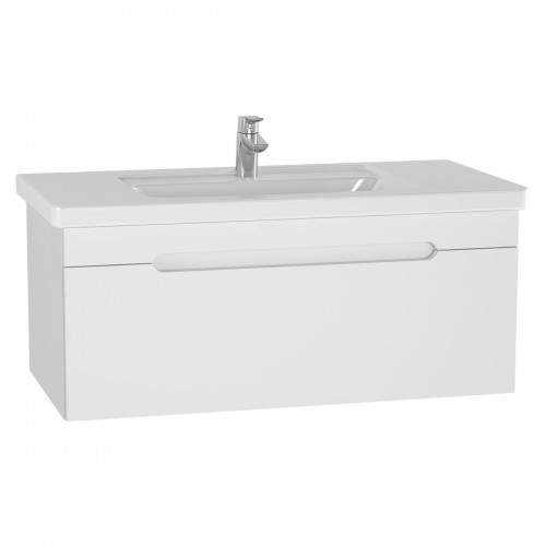 Vitra Lavabo dolabı, seramik etajer lavabolu, 100 cm
